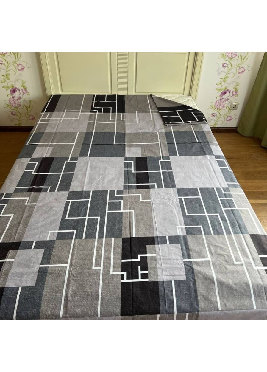 Підковдра на запах євро сіра Геометрія Бязь Голд PD1781 Ananasko (366959246)