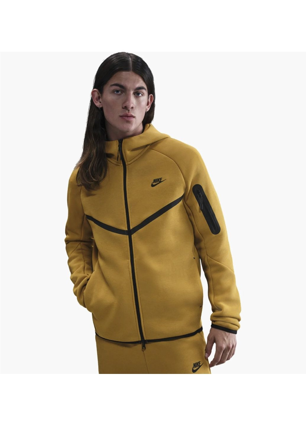 Женская толстовка Tech Fleece Fz Wr Yellow Nike (364838765)