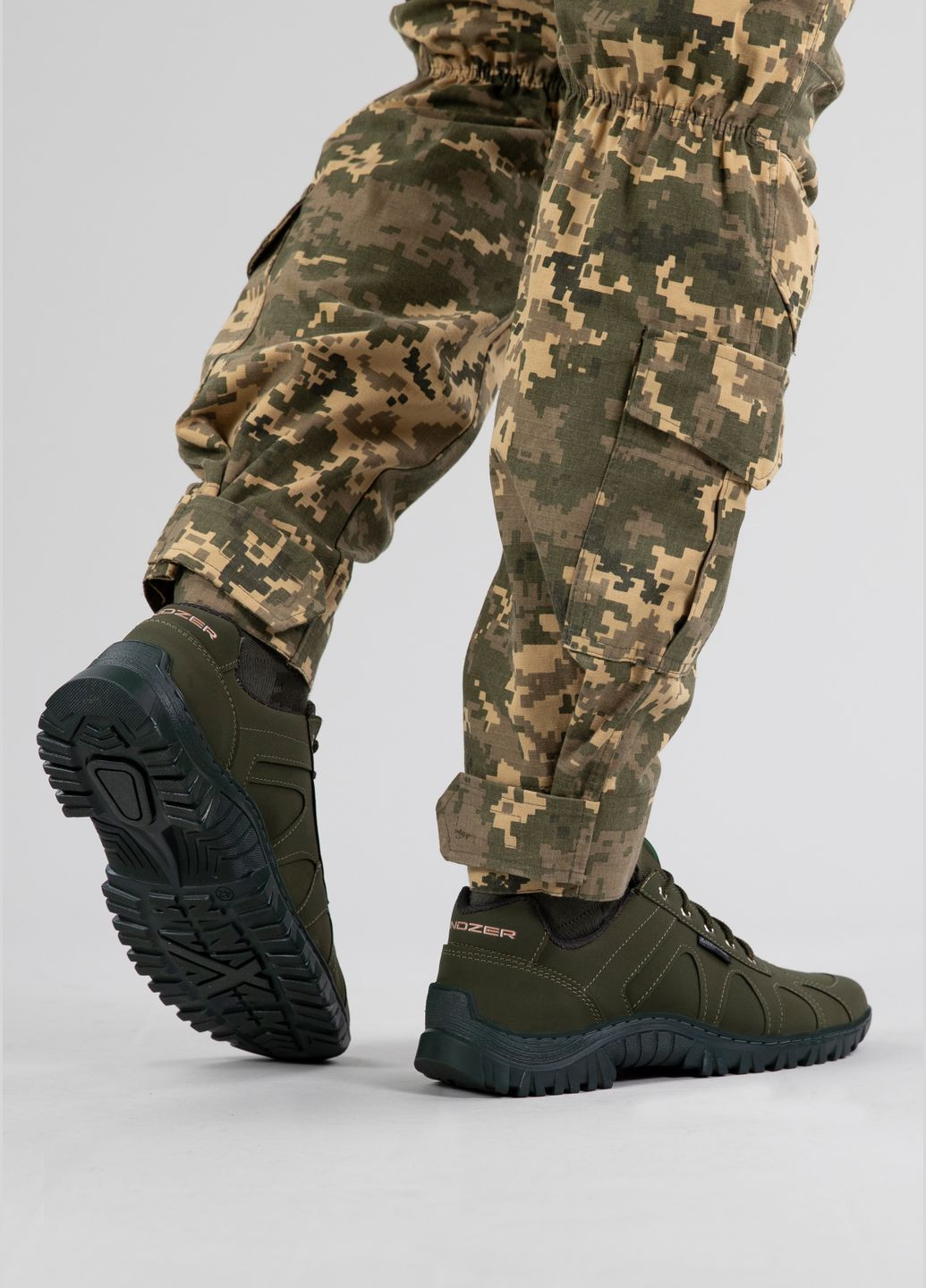 Тактичні кросівки чоловічі з прошитою підошвою хакі (UA 55) Kindzer (303627838)