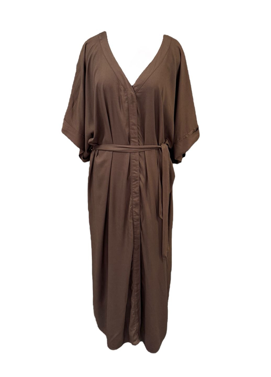Коричневое платье оверсайз Monki однотонное