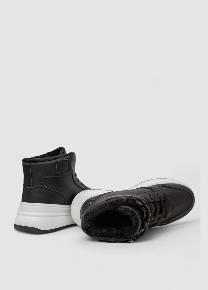 Кросівки жіночі зимові на хутрі Ager 248RAM04 чорно-білі демісезони (338370544)