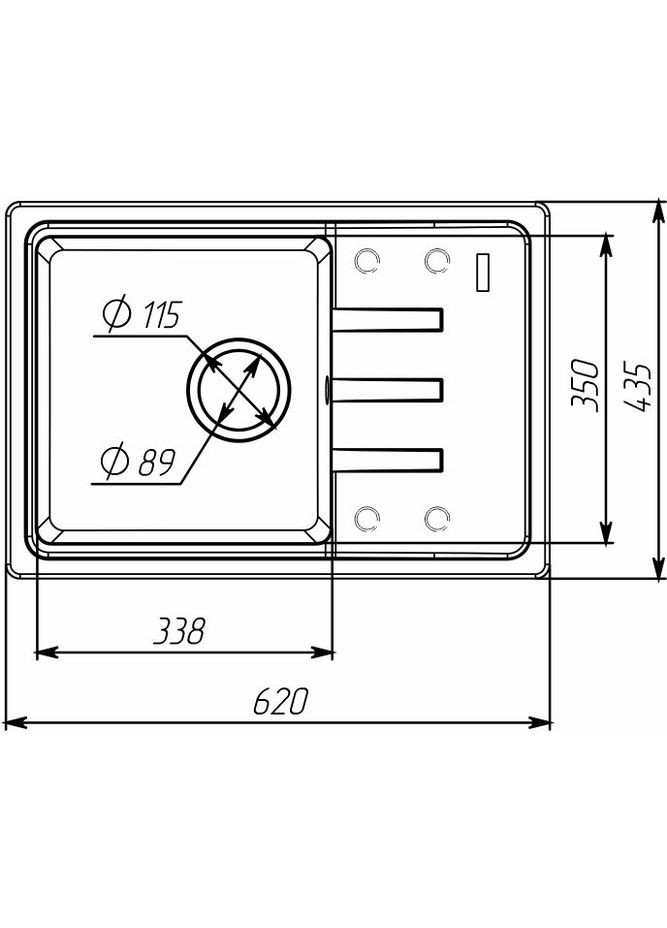 Гранитная мойка для кухни LIANA 6243 матовая Сафари Valeso (358059064)
