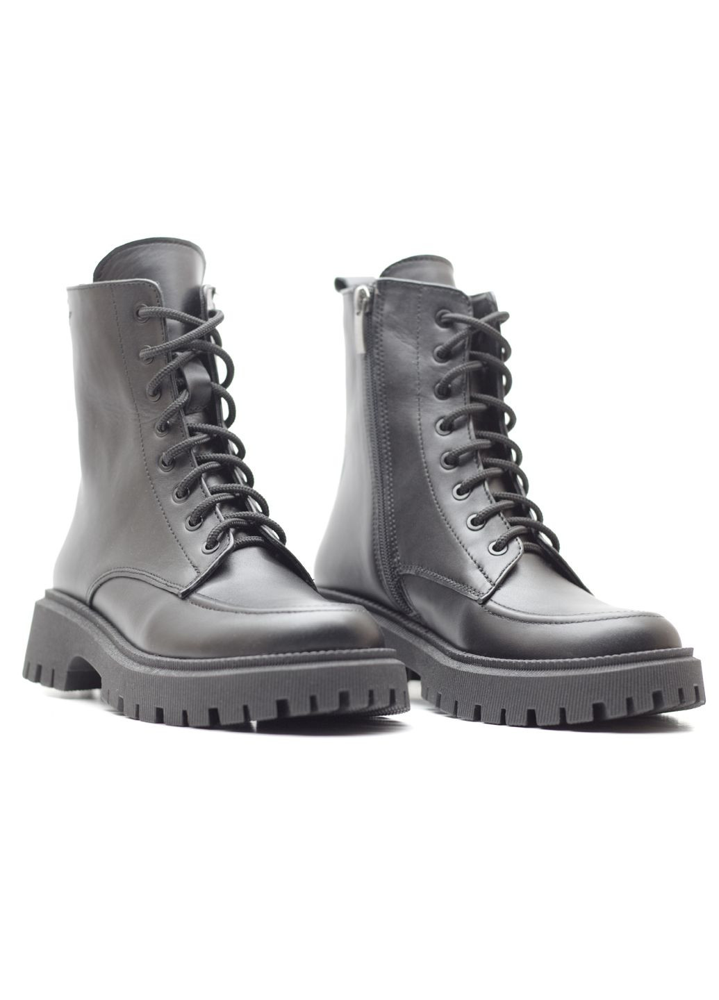 Зимние ботинки женские из натуральной кожи мех тимберленды Zlett