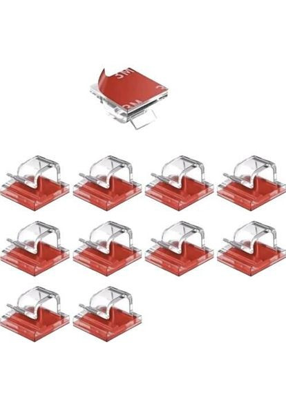 Органайзер Фиксатор кабеля держатель для проволоки самоклеящийся 50 шт Прозрачный CHOICE (349844260)