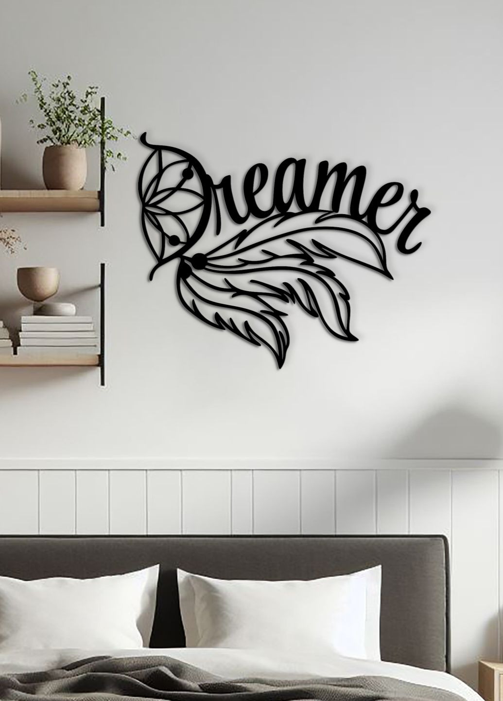 Дерев'яна картина на стіну в спальню, декор для кімнати "Сон", декоративне панно 30х38 см Woodyard (292111741)