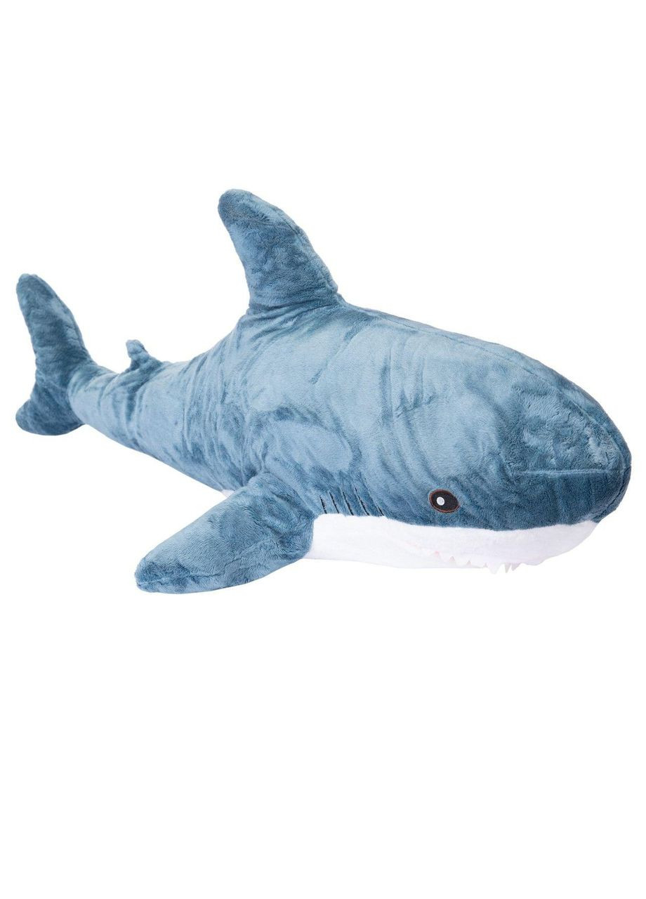 Мягкая игрушка акула 100см, плюшевая игрушкаподушка БЛОХЭЙ, Синий IKEA (302898182)