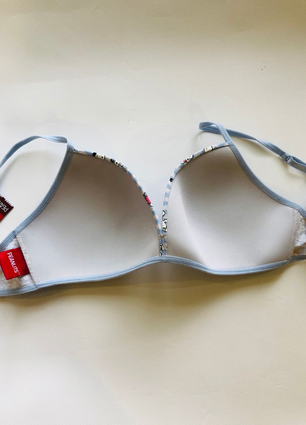 Сірий бюстгальтер підлітковий Peanuts без кісточок бавовна органічна