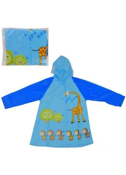 Синий дождевик детский (пог 40 см, длина 63 см, длина рукава от плеча 43 см), голубой МІС (366018342)