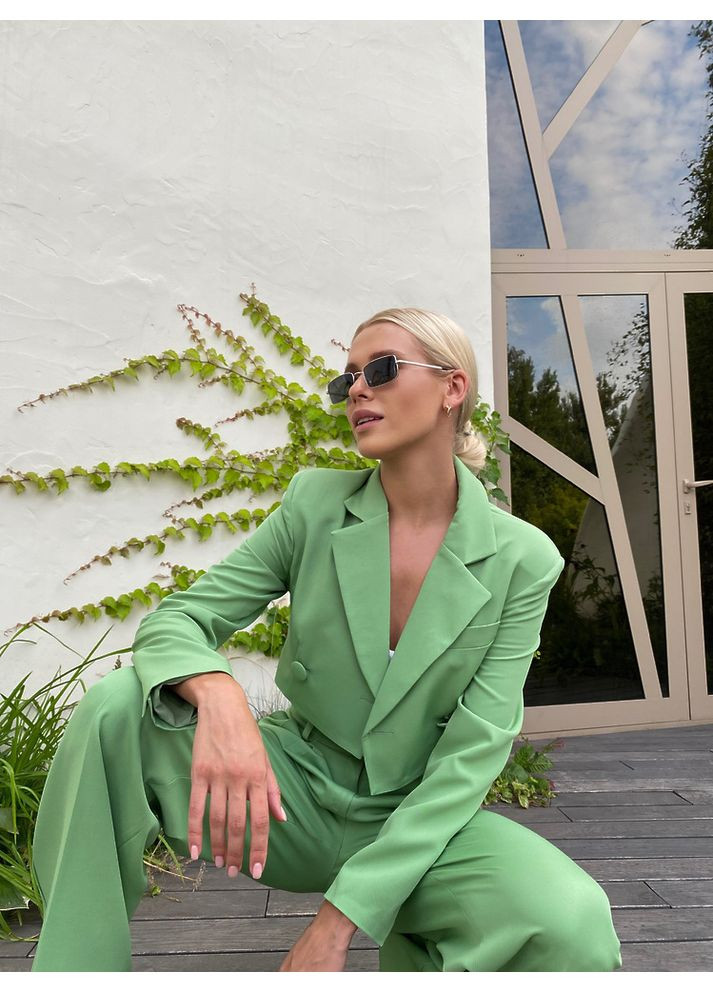 Жіночий костюм MELANIA (кроп-жакет + брюки палаццо) (mil458) milirud (365859999)