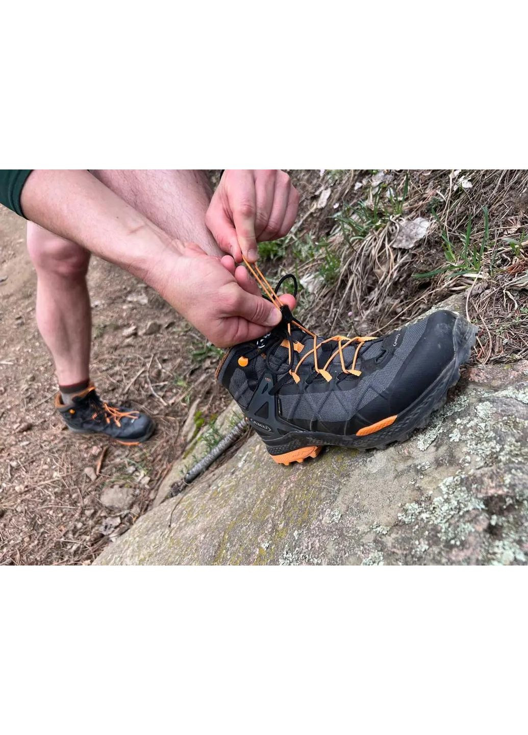 Ботинки из Gore-Tex Rocket MID GTX Black/Orange AKU (360238385)