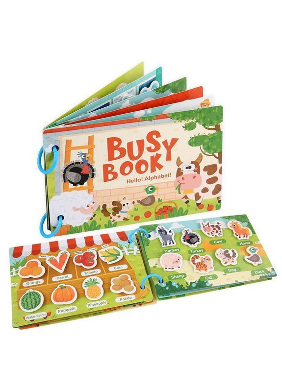 Busy Book Навчаємось граючись "Розумна абетка" (формат А5, з липучками) No Brand (371796738)