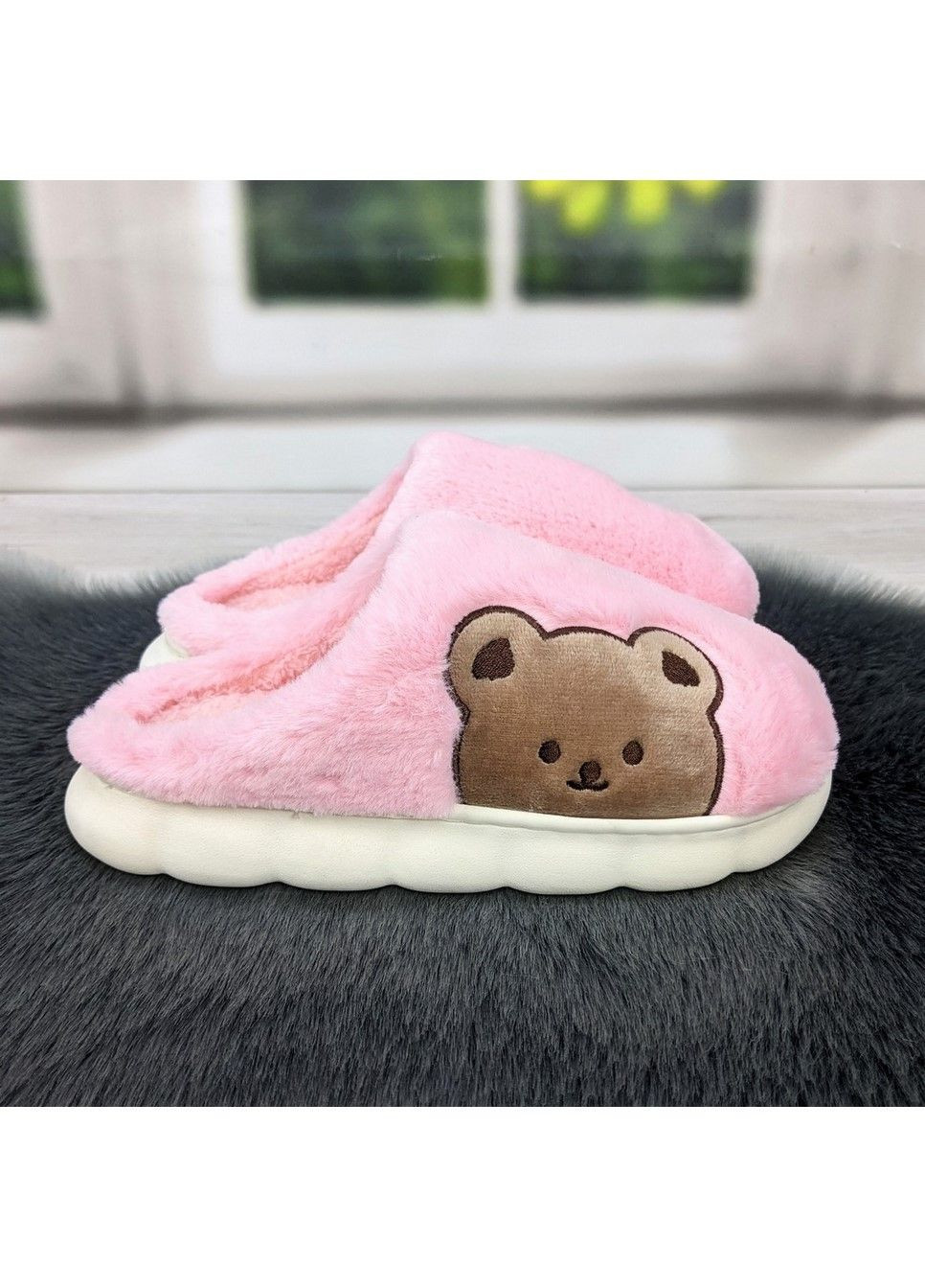 Розовые тапочки домашние теплые женские или подростковые Horoso
