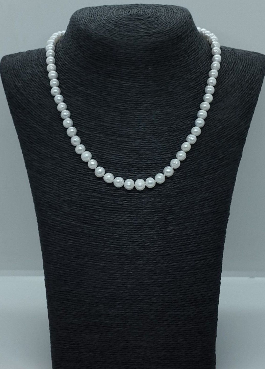 Ожерелье из речного жемчуга белого цвета L=47 см Ø=7 мм No Brand (299153560)
