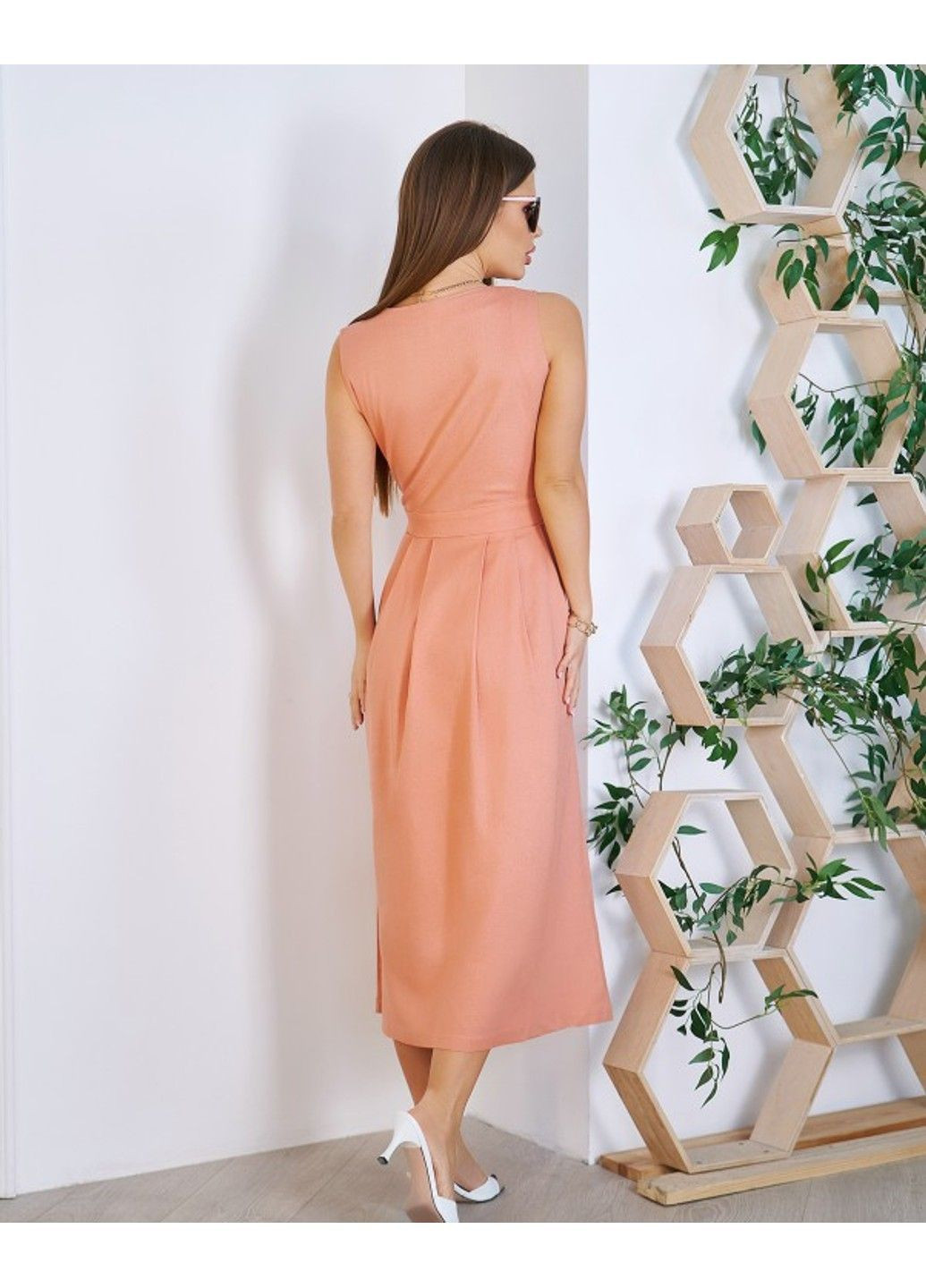 Рожева повсякденний сукня 11757 рожевий ISSA PLUS