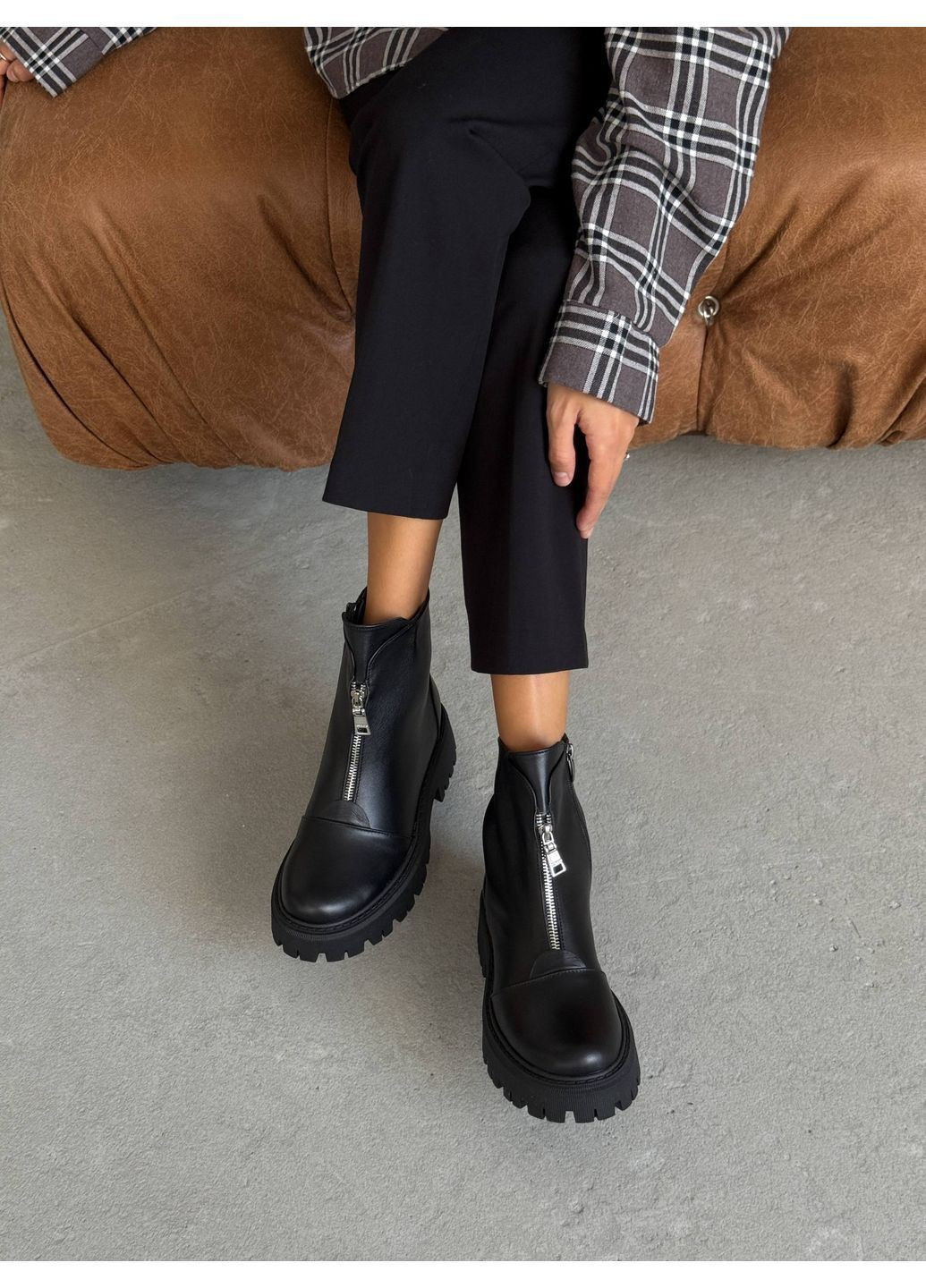 ботинки nikart | натуральная кожа, черные No Brand