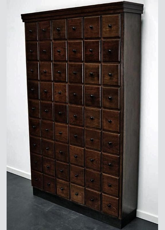 Шкаф каталожный из дерева Тридлоу капучино (ШКК-006209) No Brand (328415087)