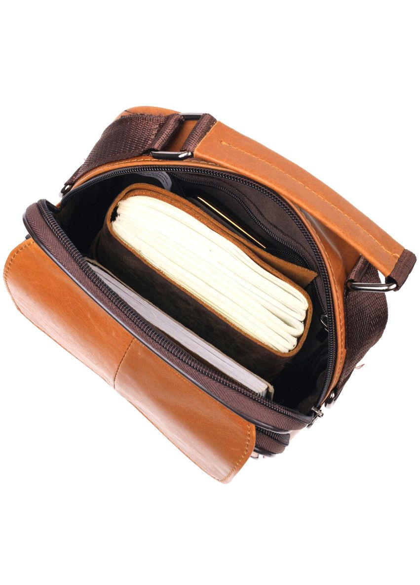 Сумка кросс боди кожаная мужская рыжая 21273 Vintage (329195456)