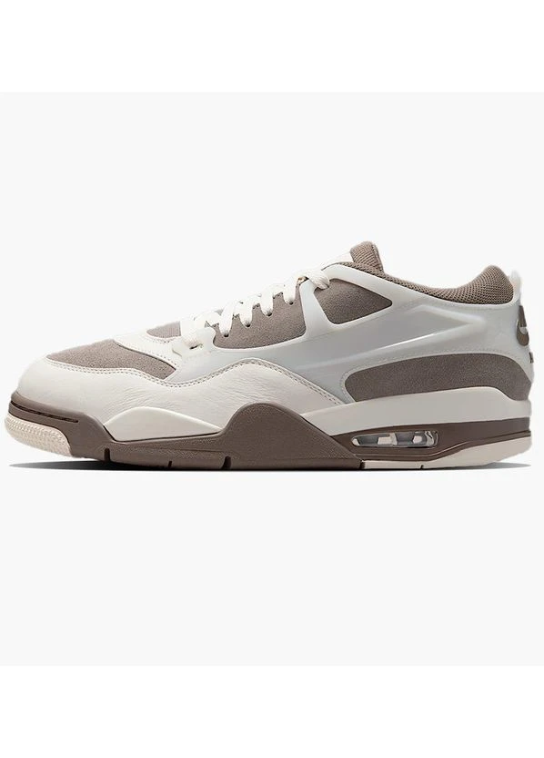 Цветные демисезонные кроссовки 4rm white/brown ib7693-001 Air Jordan