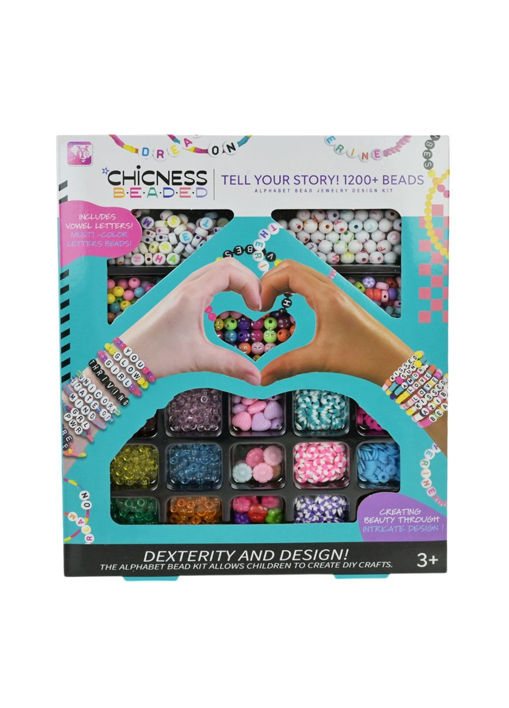 Набор детского бисера для создания браслетов и украшений, в ассортименте - No Brand 338-1121/338-1122 (371927661)