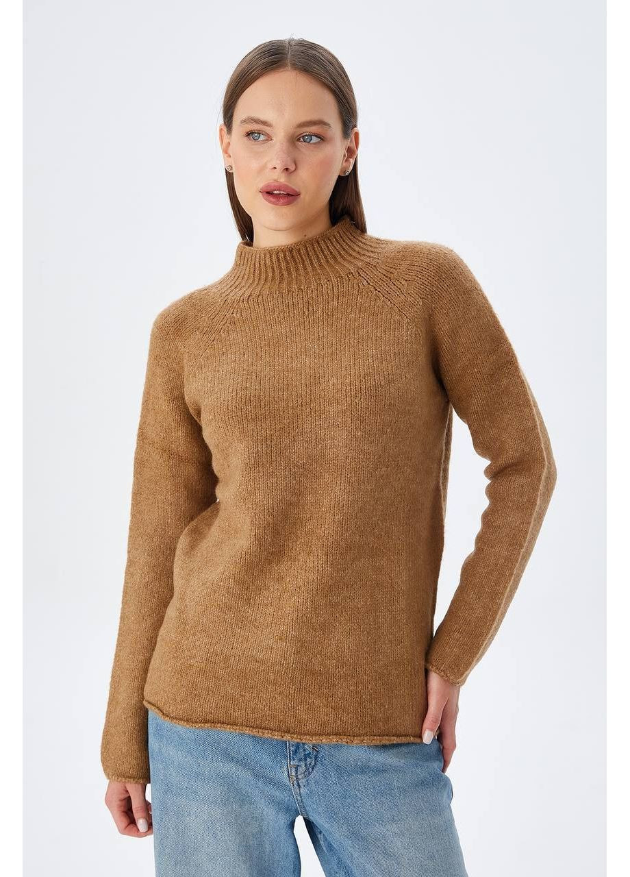 Кавовий зимовий жіночий стильний светр без шва Україна