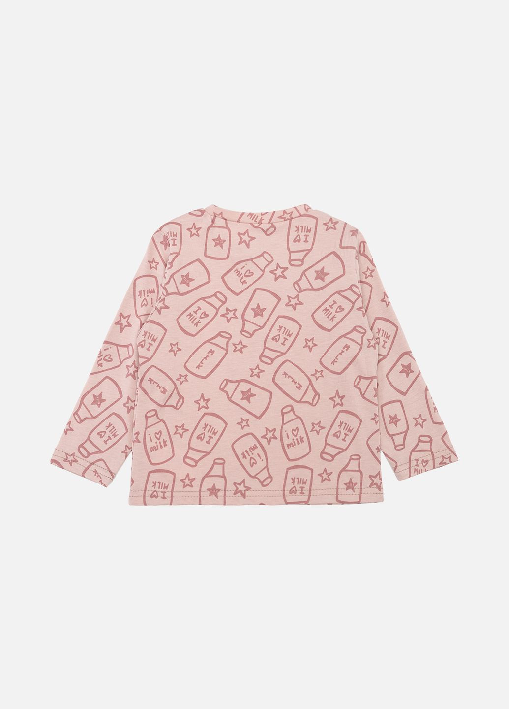 Светло-розовая всесезон пижама с длинным рукавом для девочки цвет пудровый цб-00245312 Yuki