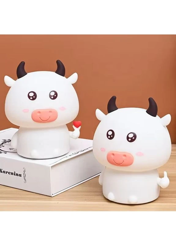 Акумуляторий нічник-Bluetooth колонка Y17 силіконова Корівка Calf Silocon Lamp White VHG (338221113)