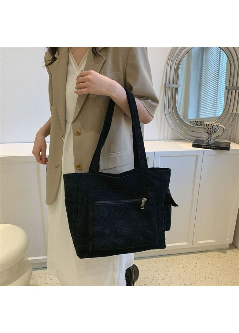 Женская вельветовая сумка вместительная шоппер на плече повседневная городская и для путешествий RoyalBag P2-1468 (356181497)