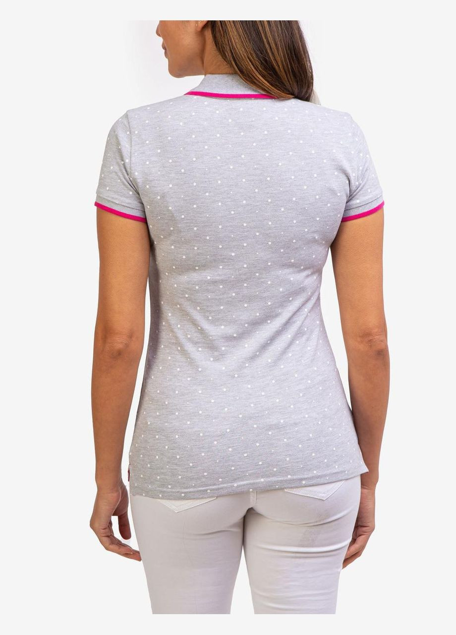 Женская футболка поло HEATHER LIGHT GRAY XS серая U.S. Polo Assn. (294778426)