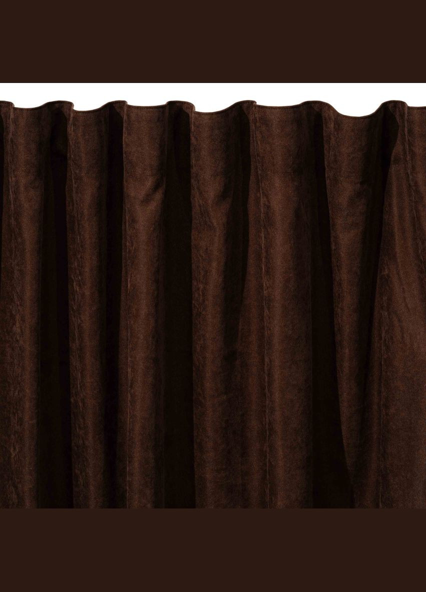 Штора микровелюр ART1010BR 150х270 см коричневая Ardesto (365432246)