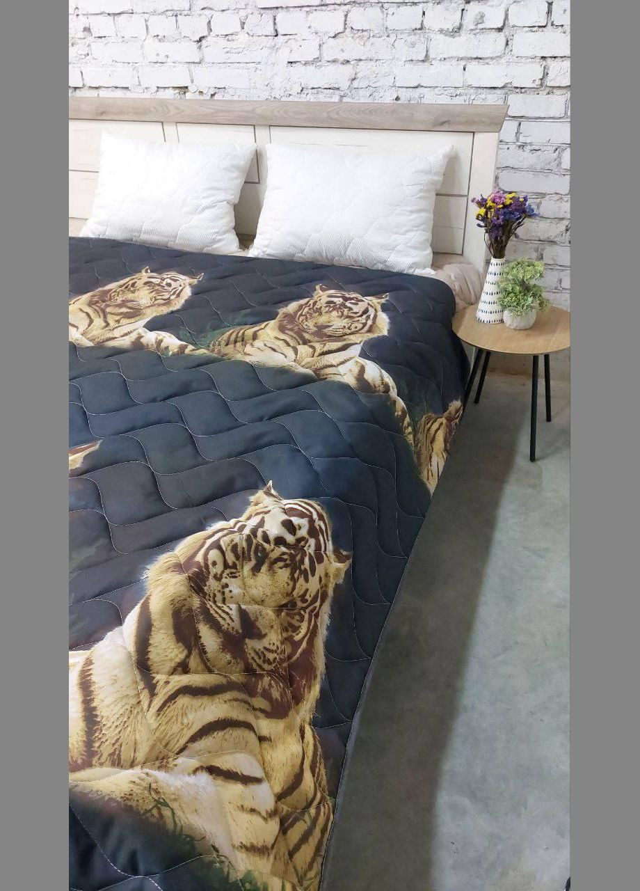 Одеяло для лета для аллергиков Евро 200х215 с тиграми (П4Кlito-kovdra-001/10-03) No Brand (306633177)