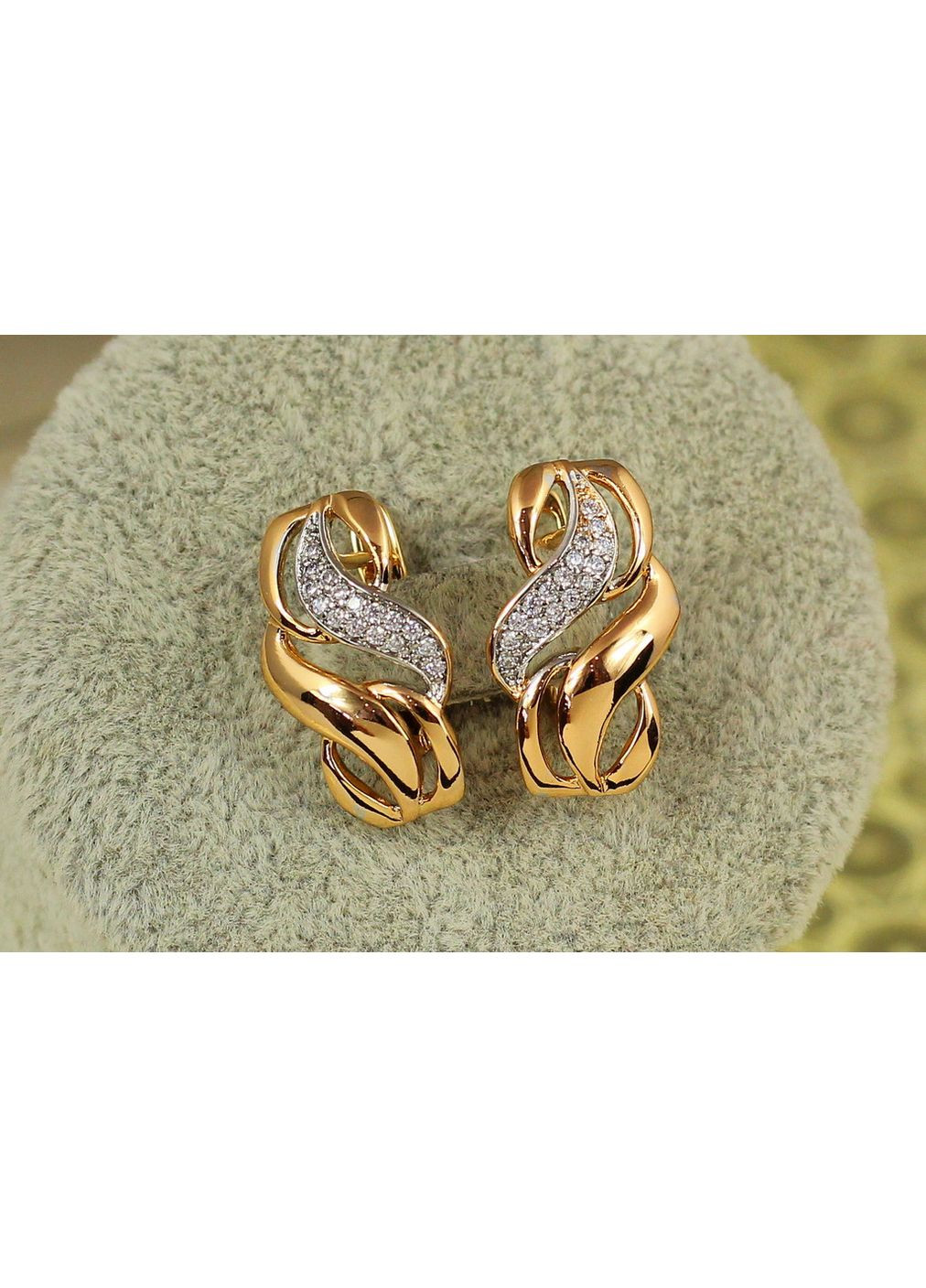 Серьги Мантия с родием 1,9 см золотистые love-shopping Xuping Jewelry (354660752)