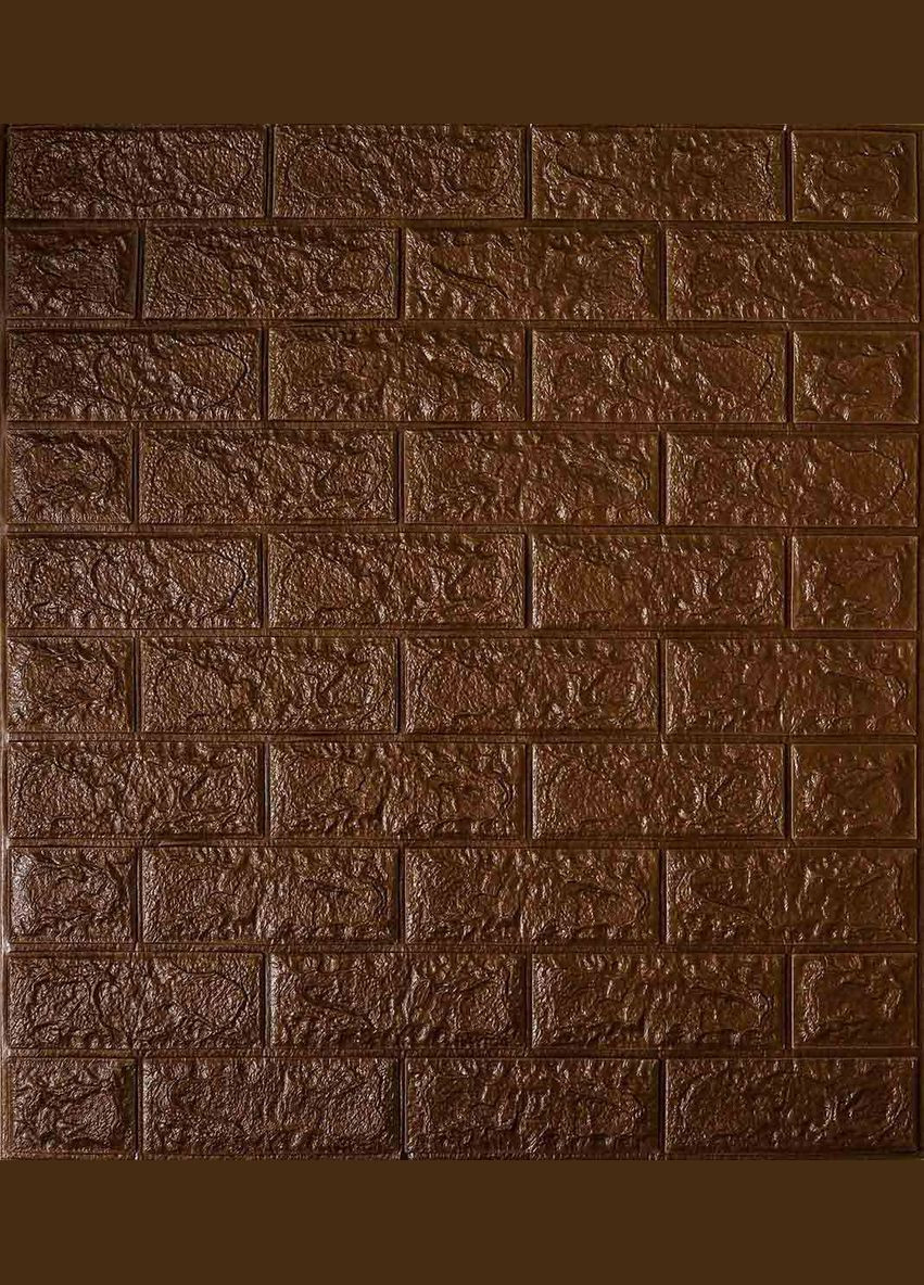 Самоклеющаяся декоративная панель под коричневый кирпич 700х770х5 мм Loft Expert (298400489)
