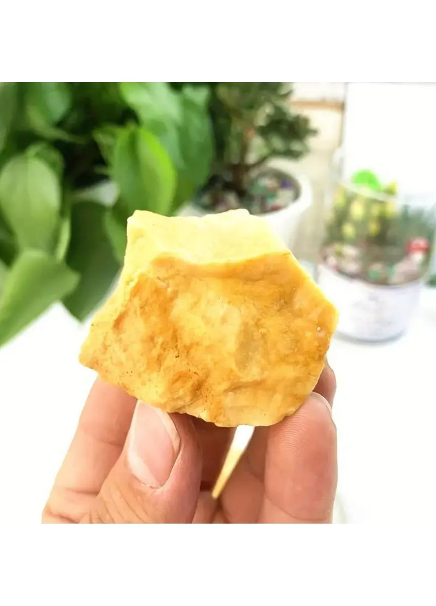 Необроблений камінь Жовтого авантюрину 1 шт, розмір каменя 30-35 мм No Brand (369653567)