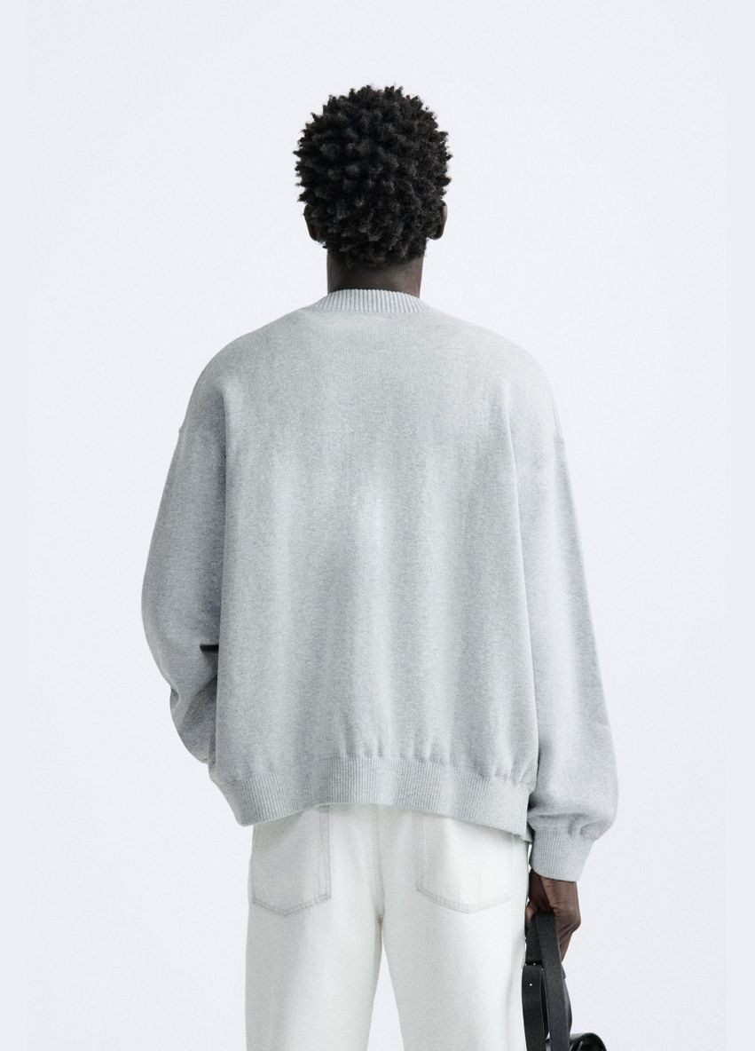 Кофта Zara кардиган на блискавці 4696/401 GREY MARL (315825977)