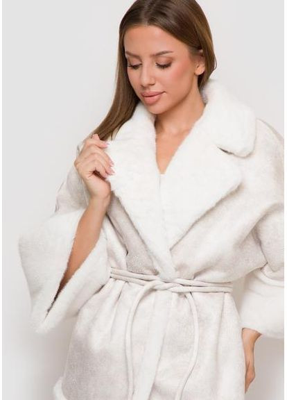 Елегантна двостороння дублянка 87-1426-75 Молоко SAM Samange (367582325)