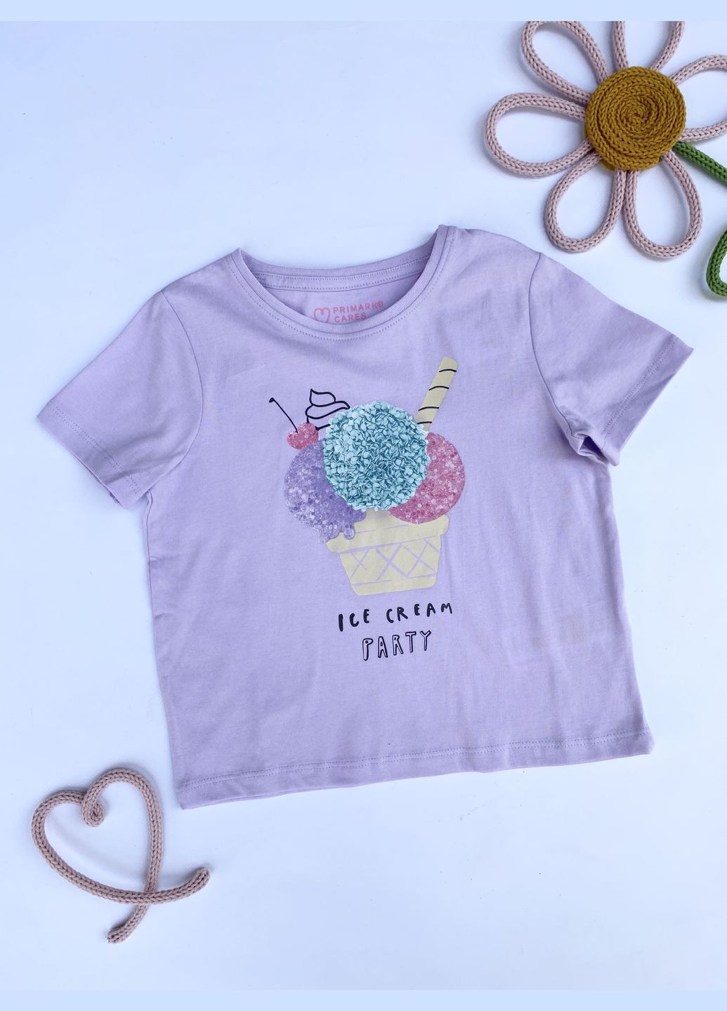 Лавандова літня футболка для дівчинк Primark