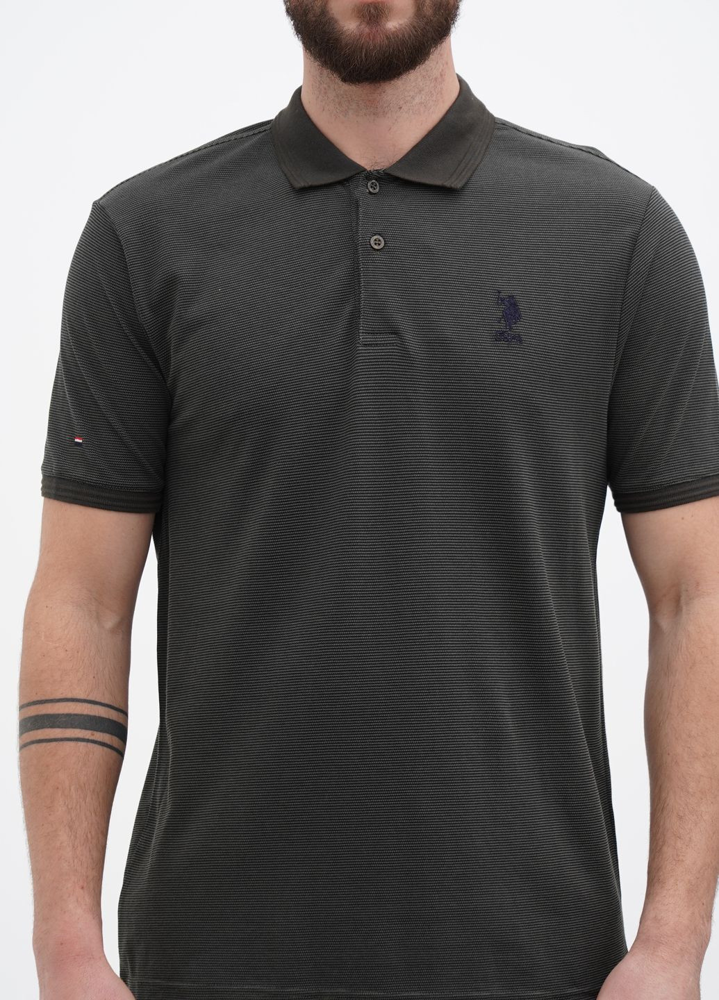 Хаки (оливковая) футболка поло мужское U.S. Polo Assn.