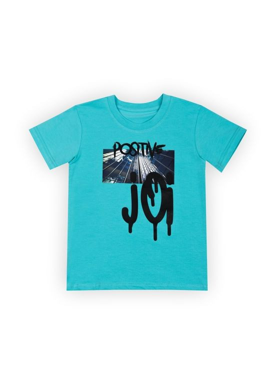 Голубая летняя детская футболка для мальчика ft-24-15 Габби