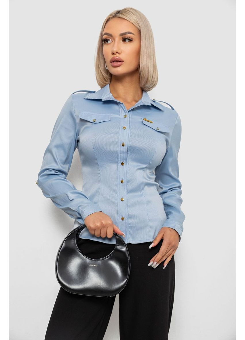 Сорочка класична в смужку, колір пудровий, 230R646 Ager (370367913)