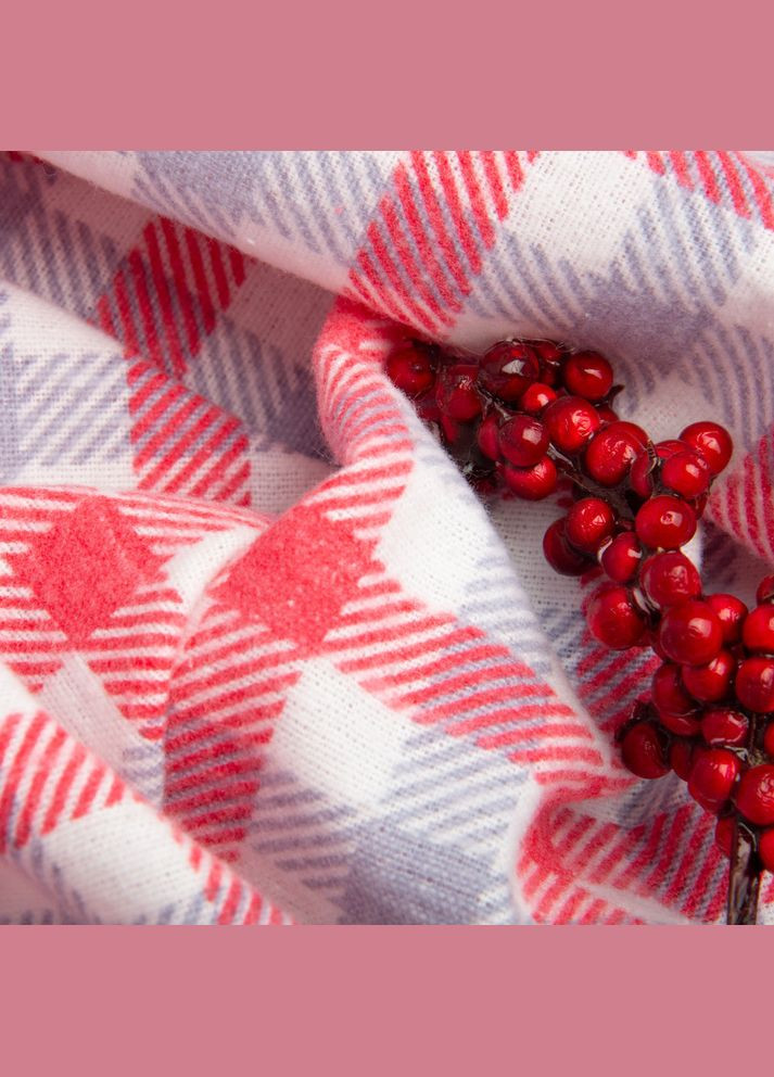 Тканина фланель сорочкова, 150 см, 160 г/м2, сіро-червона IDEIA (308211218)