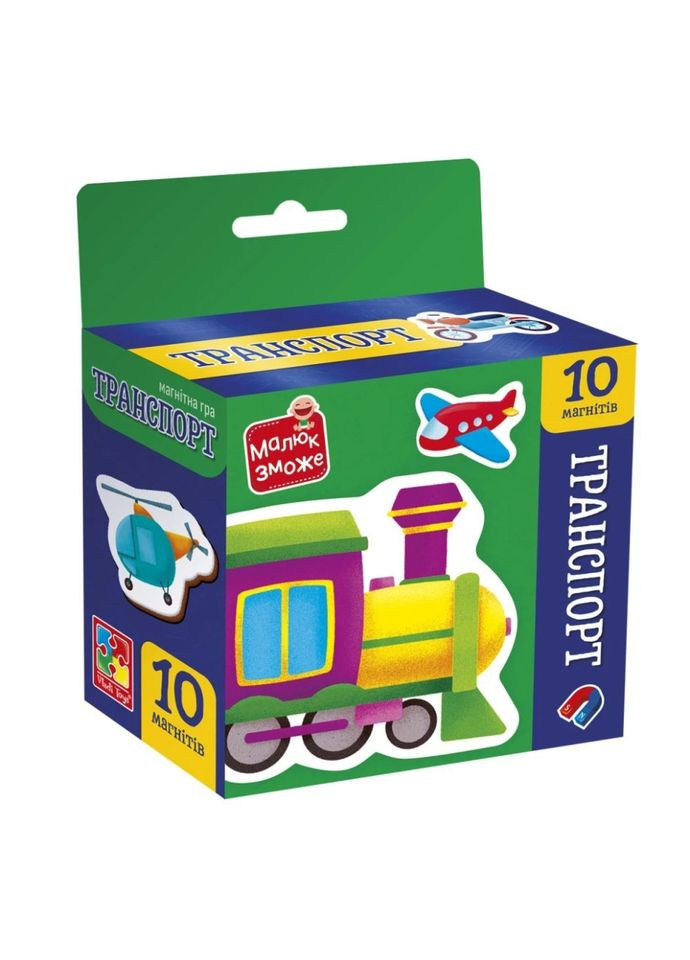 Детский набор магнитов "Транспорт" VT3106-35, 10 магнитов Vladi toys (367966987)