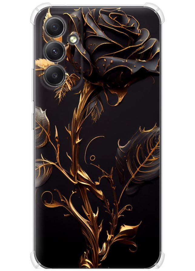 Силіконовий протиударний с посиленими кутами чохол 'Троянда 3' для Endorphone Samsung Galaxy A34 A346E (267500920)