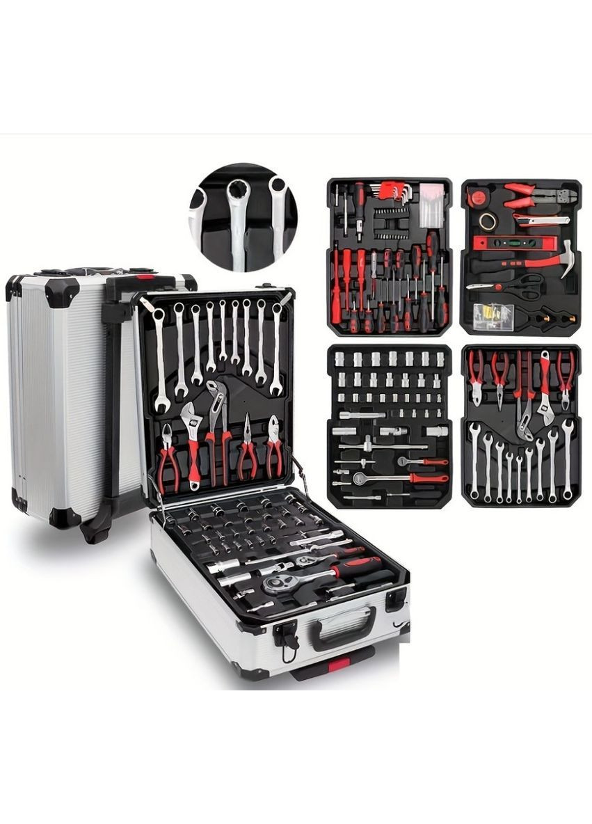 Набір ручних інструментів Krafftec в кейсі, 499 деталей для побутових та автомобільних робіт (2104618858) No Brand (370605066)