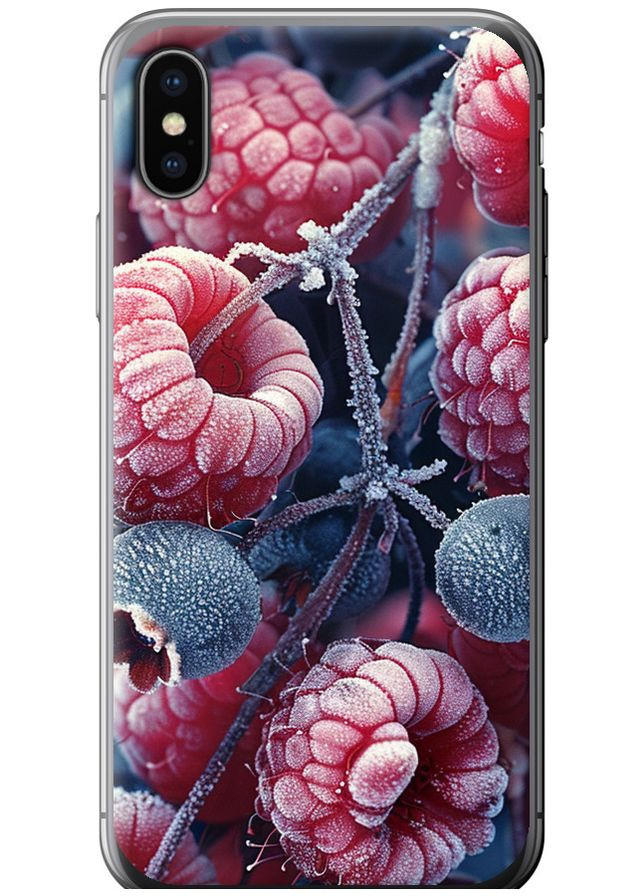 2D пластиковый чехол 'Морозные ягоды' для Endorphone apple iphone xs (285117634)