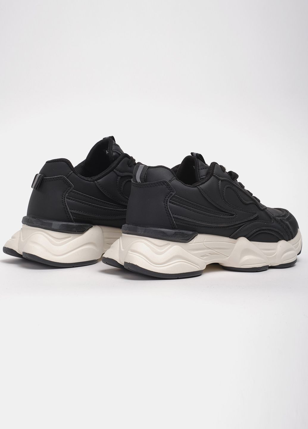 Черные демисезонные кроссовки мода ab12-1 эко-кожа черный норма 342954 Power