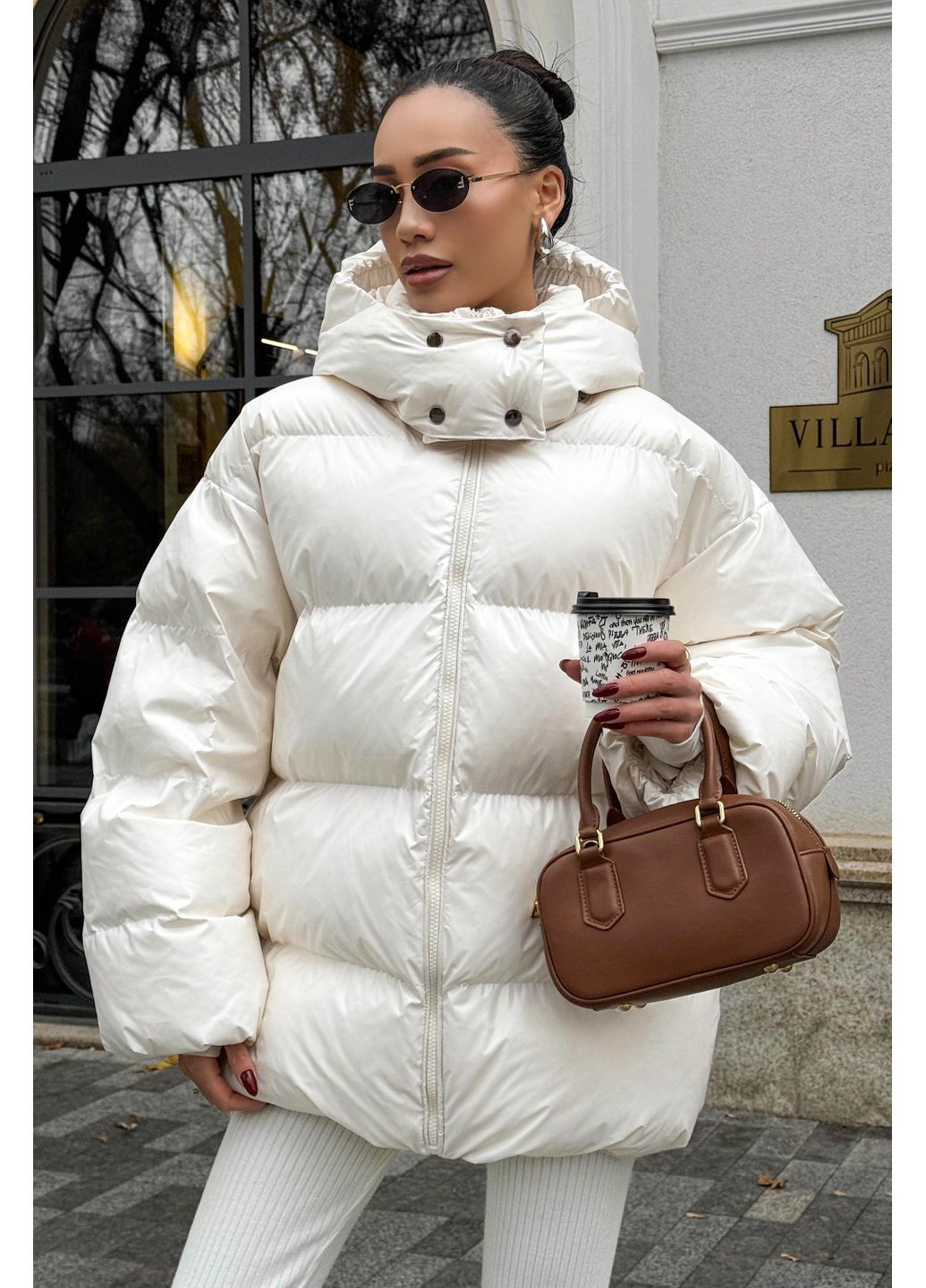 Молочний зимній Пуховик Byron