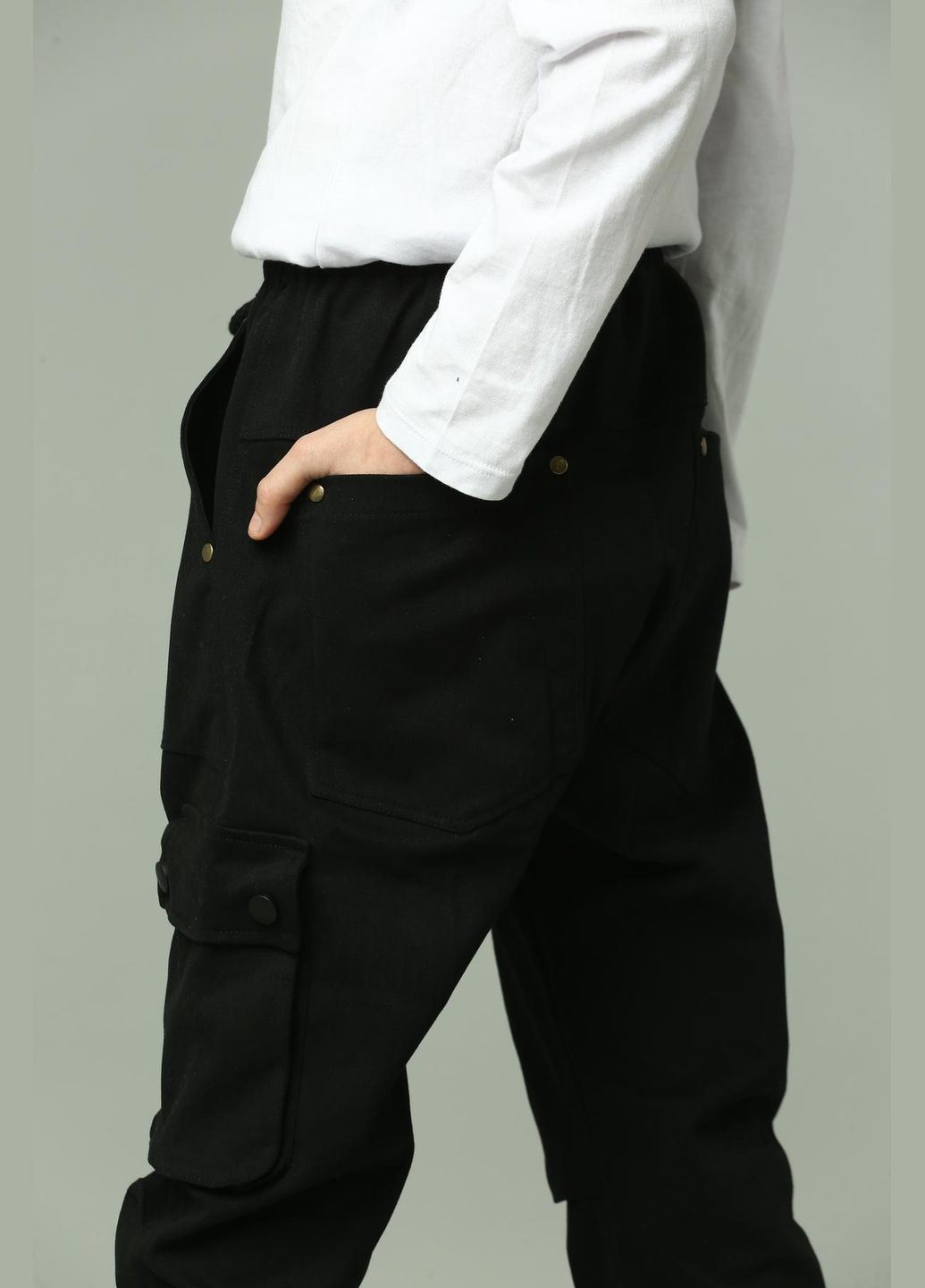 Черные спортивные, повседневный, кэжуал, джинсовые демисезонные брюки джоггеры, карго IRmAS