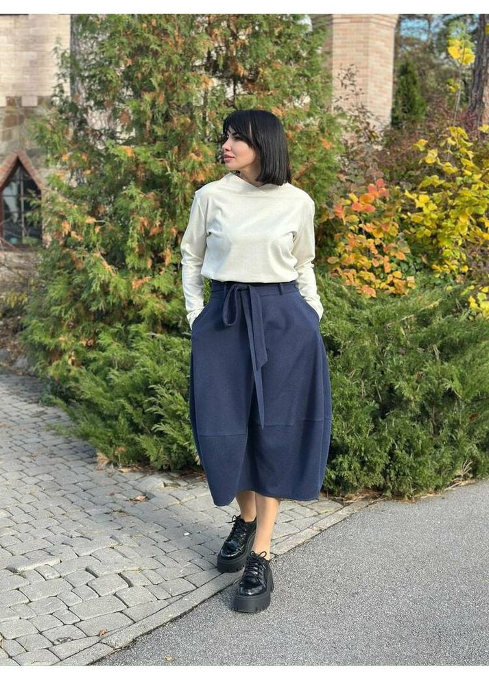 Жіноча спідниця вовняна міді з поясом MKNK2001 Nora Kvittin (367189396)