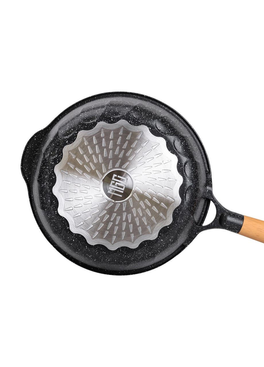 Алюмінієвий сотейник 4,3 л мармуровий з антипригарним покриттям Ø 28 см чорний MGC (306849381)