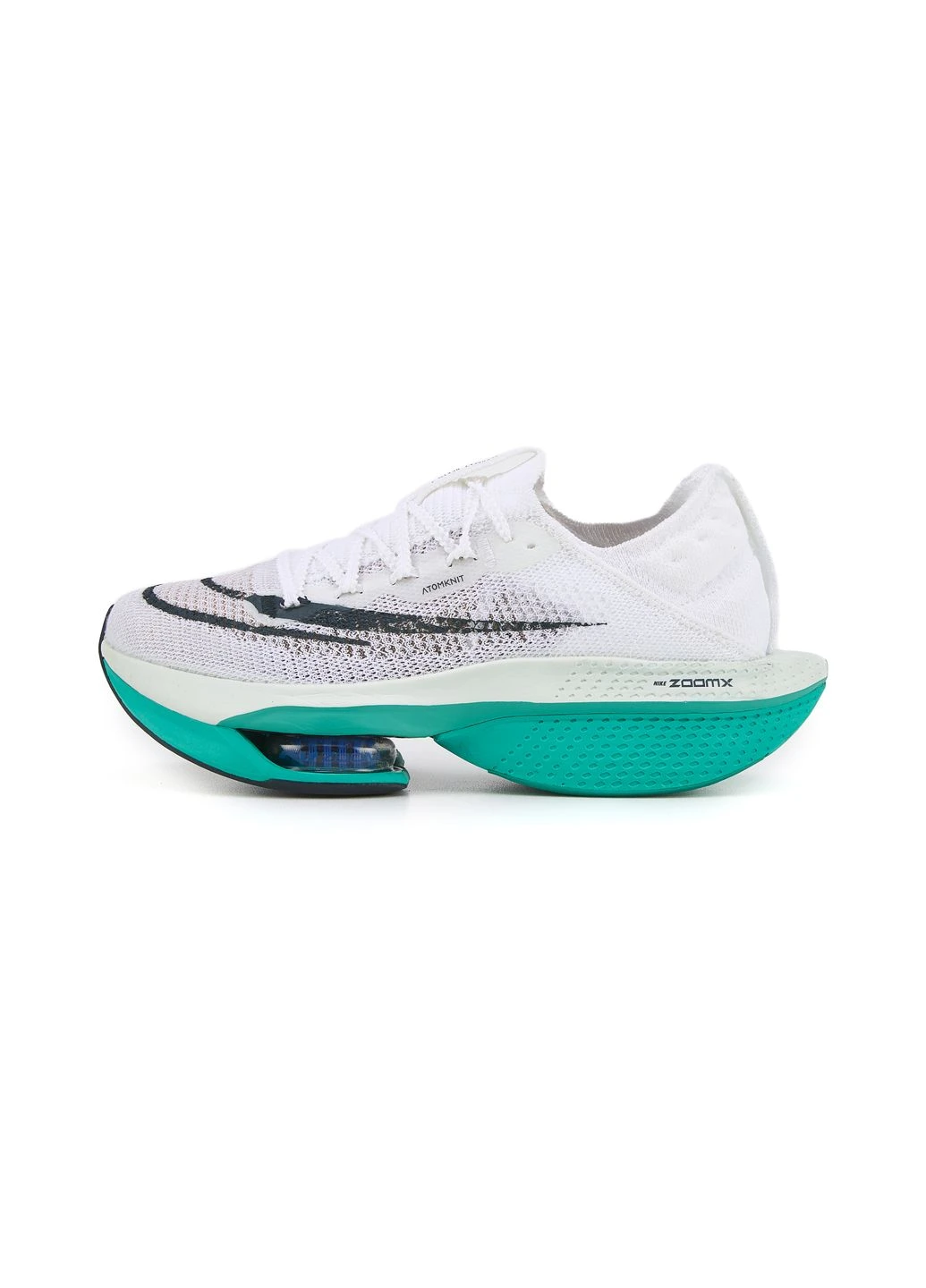 Белые летние кроссовки nike air zoom alphafly white green найк аир зум No Brand